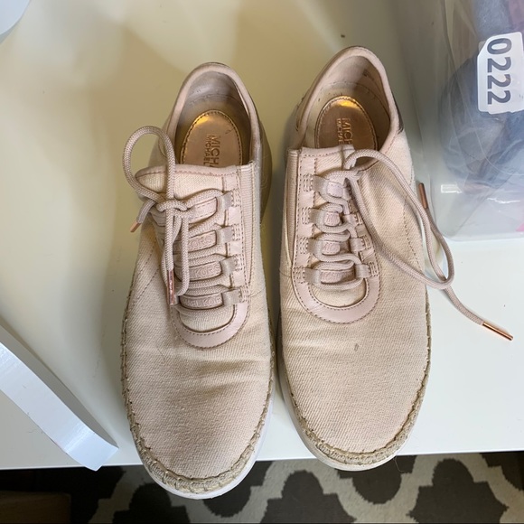 Michael Kors Rose Gold Tennis Shoes 